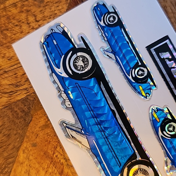 Vintage vending machine stickers Prism Blue Ferrari - Picture 7 of 7